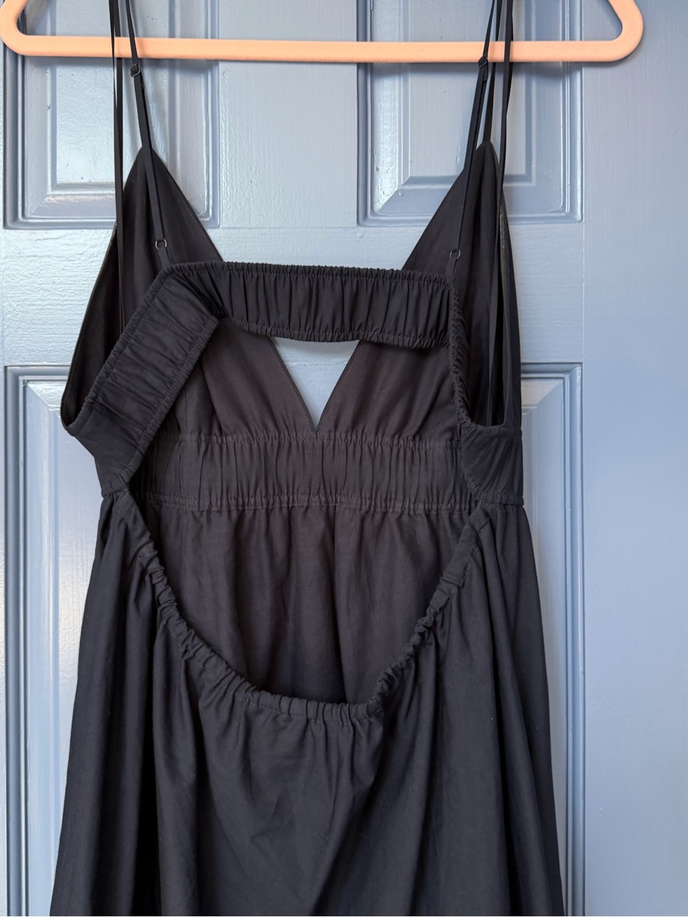 Aritzia Babaton Encourage Poplin Maxi Dress Navy Blue Size L - Picture 5 of 8